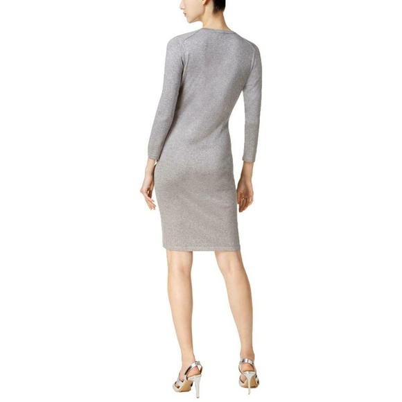 Calvin Klein Silver Metallic Sweater dress - Picture 2 of 2